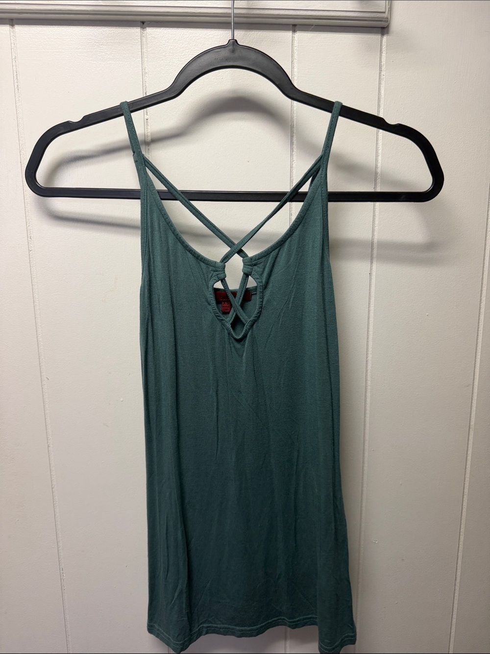 BKE Teal Crisscross Back Camisole